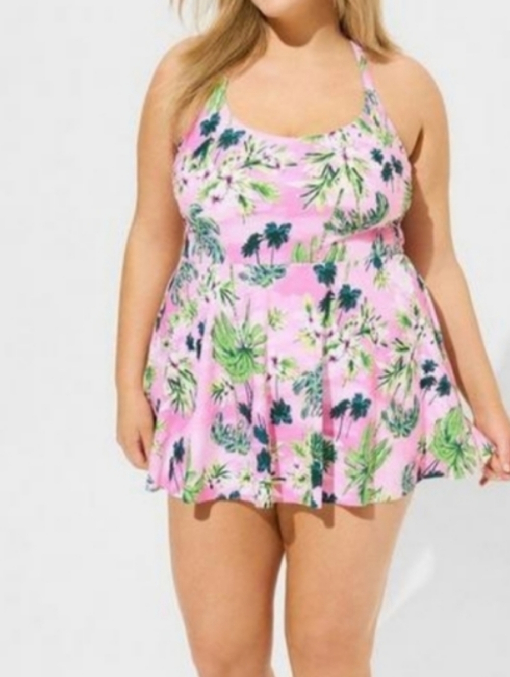 TORRID One Piece Fit Flare Tropical Print Swimsuit | 1X